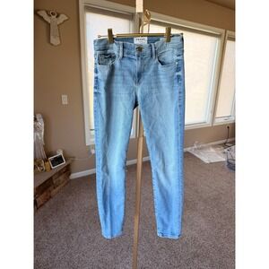 FRAME Le Skinny de Jeanne Crop Jeans Light Wash Denim Women's Size 26